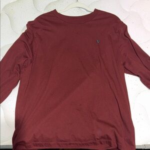 American Eagle Outfitters Burgundy Long Sleeve Tee